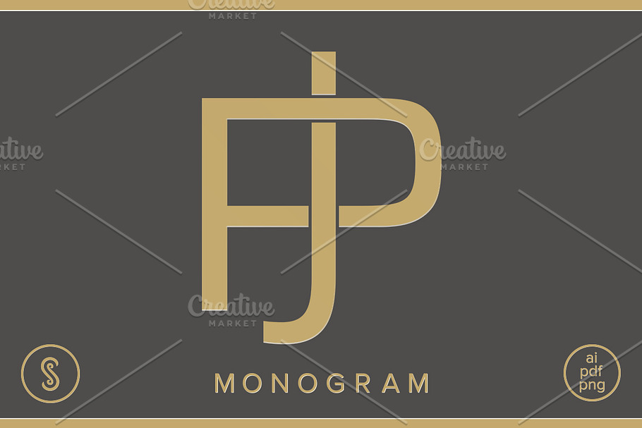 JP Monogram PJ Monogram in Logo Templates - product preview 8