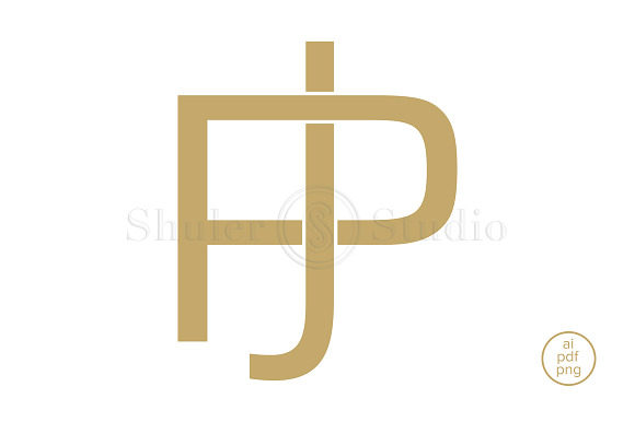 JP Monogram PJ Monogram in Logo Templates - product preview 1