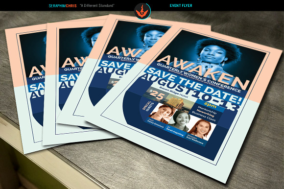 Awaken Women's Conference Flyer in Flyer Templates - product preview 1