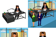 set of business people concepts,