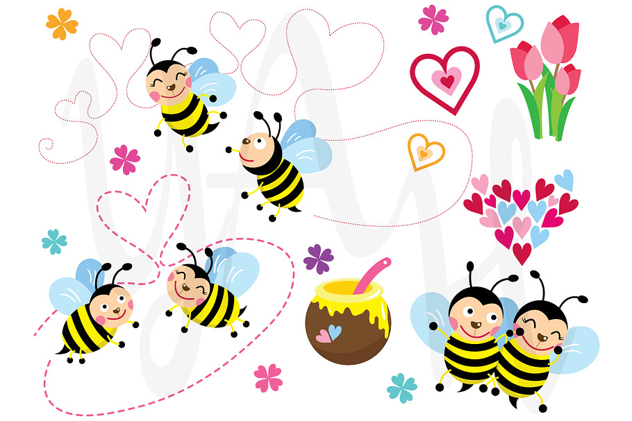 Love Bee Clip Art