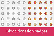 Blood donation badges
