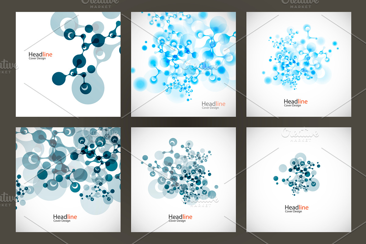 Vector network background Vol.2 in Card Templates - product preview 8
