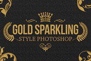 36 Gold Sparkling Style Photoshop