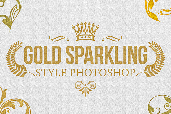 36 Gold Sparkling Style Photoshop in Photoshop Layer Styles - product preview 1