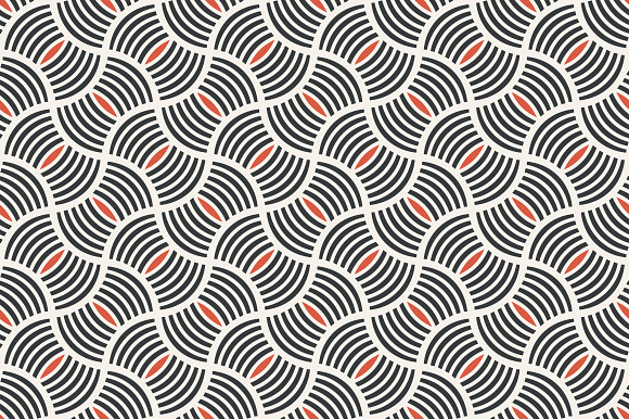 Art deco seamless backgrounds in Patterns - product preview 3