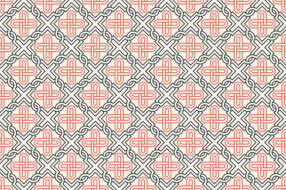 Art deco seamless backgrounds in Patterns - product preview 6