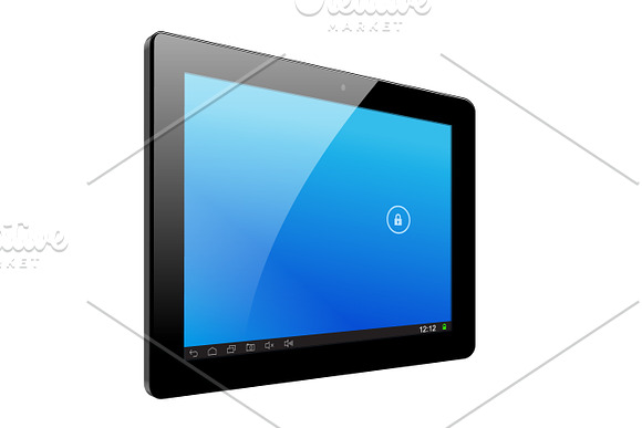 Realistic tablet pc computer in Illustrations - product preview 1