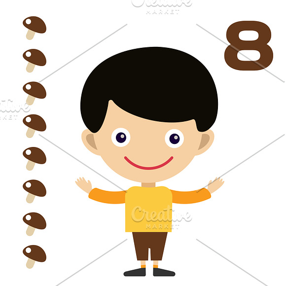 Vector cartoon boy learning game in Illustrations - product preview 8