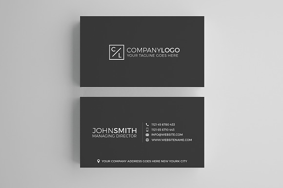 Minimal Modern Business Card Design in Business Card Templates - product preview 2