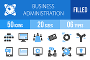 50 Business Blue & Black Icons