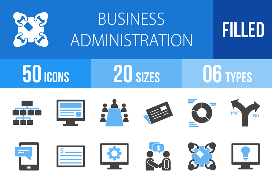 50 Business Blue & Black Icons in Icons - product preview 8