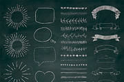 Separate PNG Chalk Drawing Elements