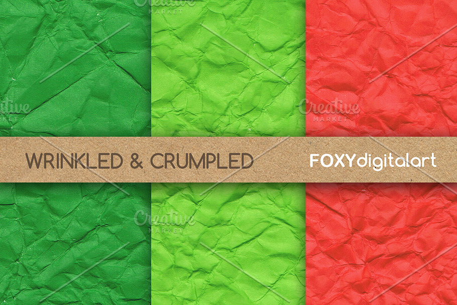 Wrinkled Digital Paper Backgrounds in Textures - product preview 8