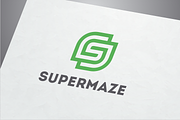 SuperMaze - Letter S Logo