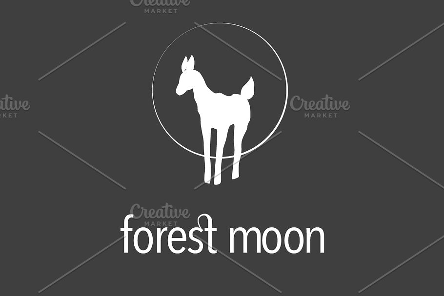 Deer / Moon / Forest Logo in Objects - product preview 8