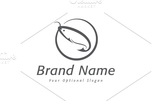Fish Hook Logo in Logo Templates - product preview 2