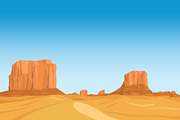 Desert landscape background
