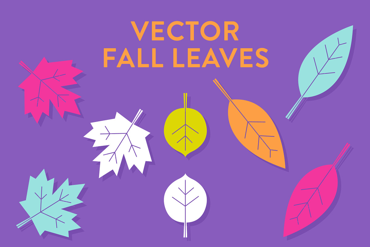 Vector Modern Fall Leaves in Objects - product preview 8