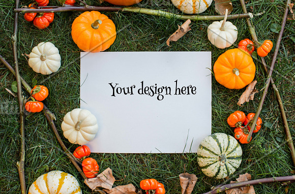 Set from 3 pumpkin mockups in Print Mockups - product preview 2