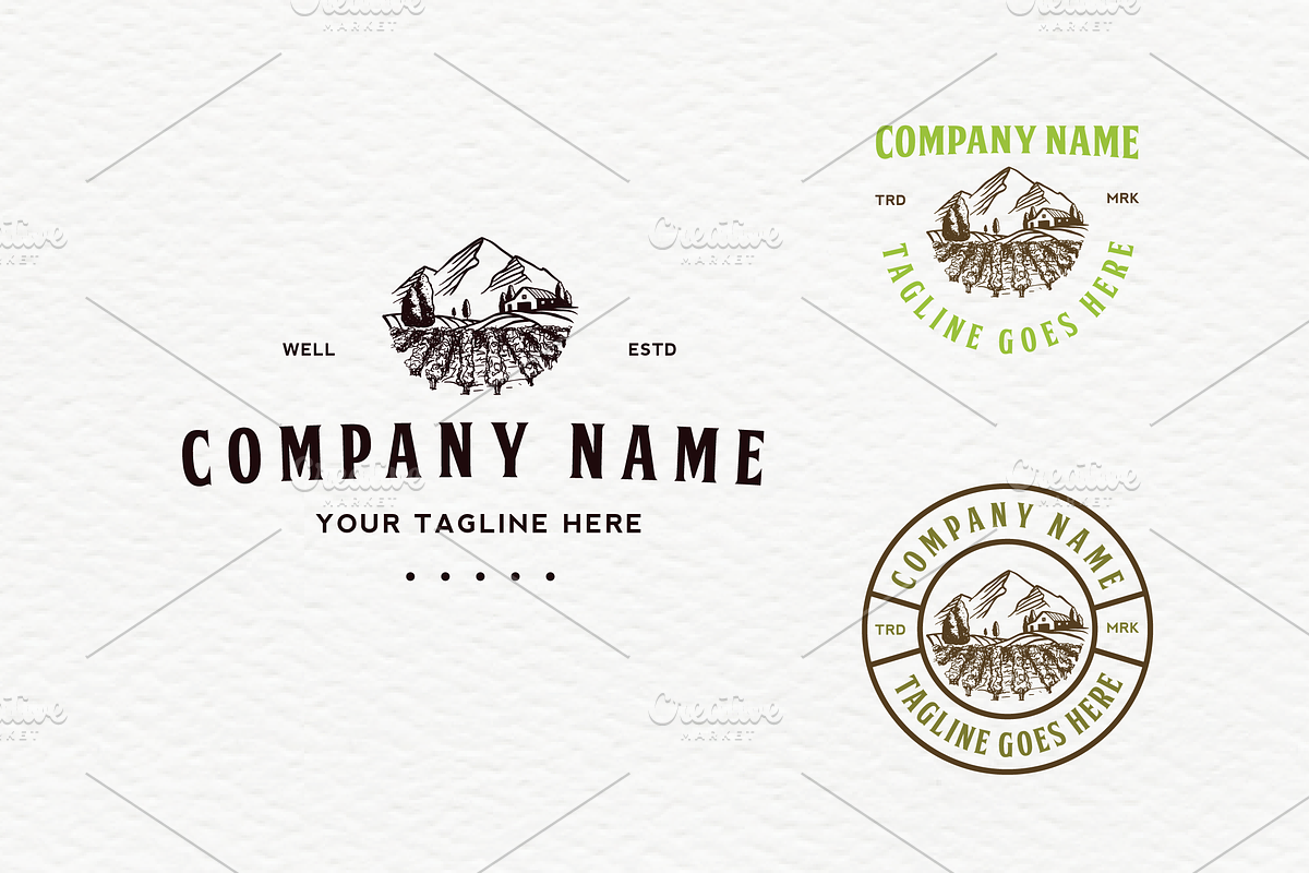 Wine Field in Logo Templates - product preview 8