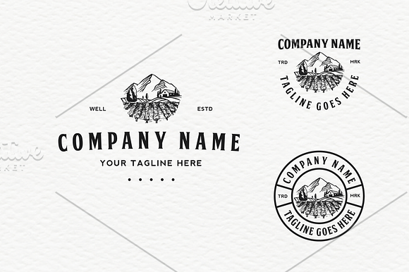 Wine Field in Logo Templates - product preview 1