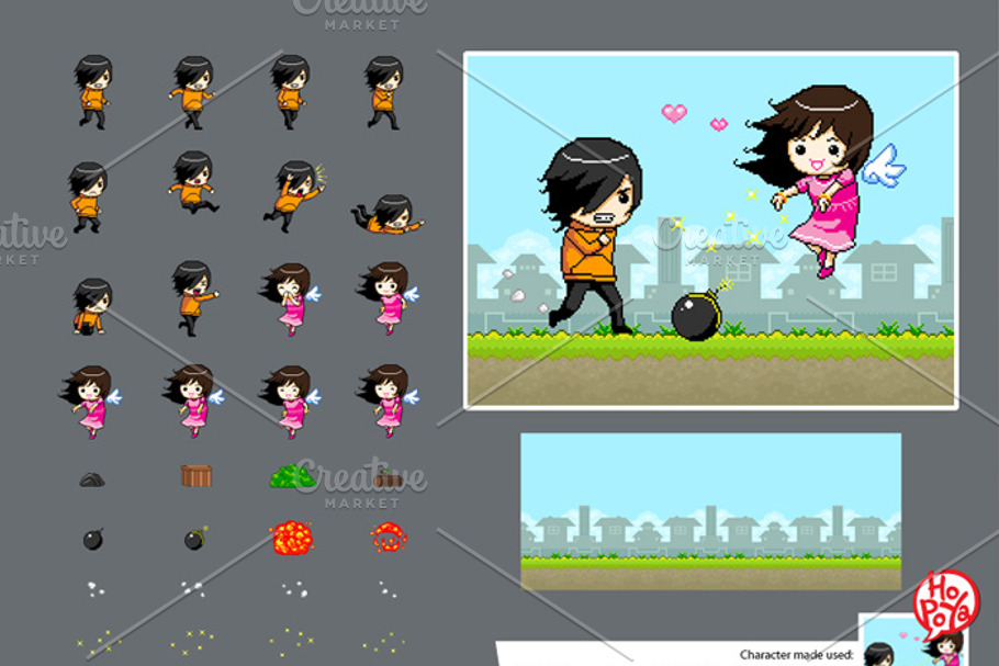 Get Your Love 2D Pixel Mini Game  in Objects - product preview 8