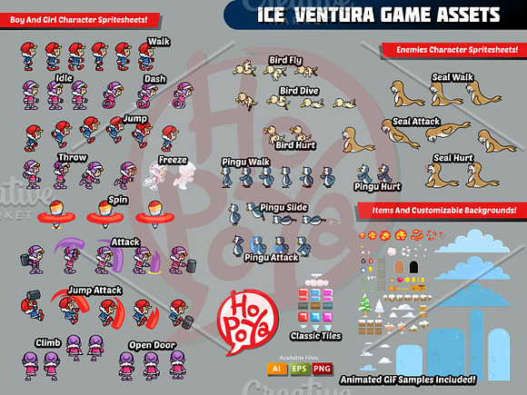 Ice Ventura Game Assets  in Objects - product preview 1