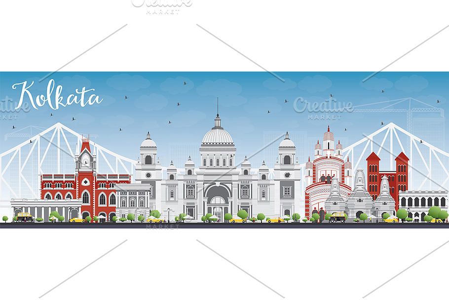 Kolkata Skyline in Illustrations - product preview 8