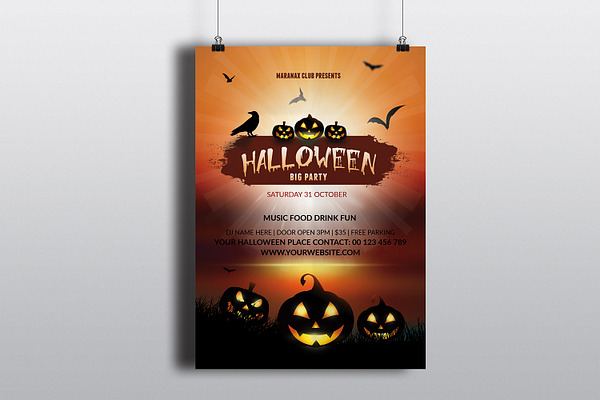 Halloween Party Flyer Template-V396