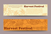 Harvest festival vegetable banners