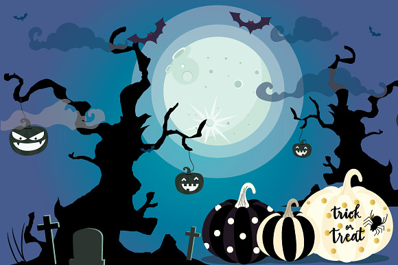 Halloween pumpkin in black in Illustrations - product preview 2