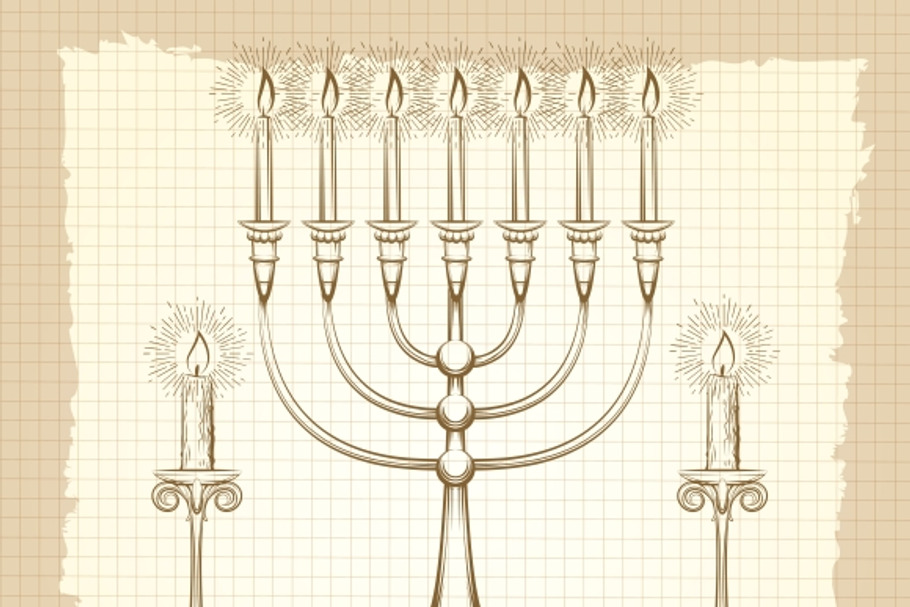 Vintage poster with candles in Graphics - product preview 8
