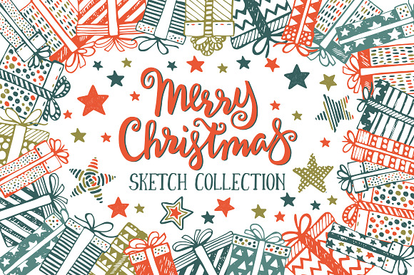 Christmas sketch collection in Graphics - product preview 10