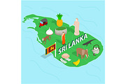 Sri Lanka map concept