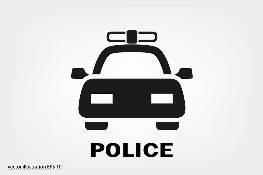 POLICE CAR ICON in Graphics - product preview 8