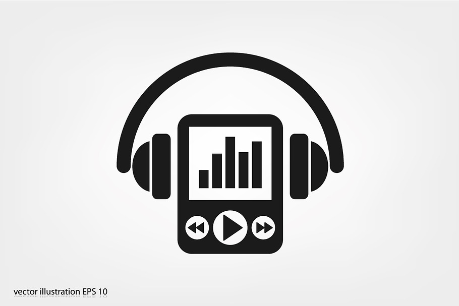 MP3 PLAYER ICON in Illustrations - product preview 8