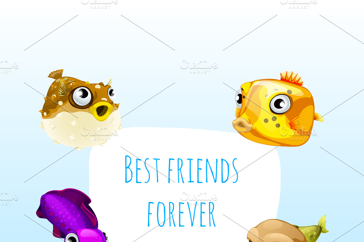 Cartoon fish and their wishes in Illustrations - product preview 8