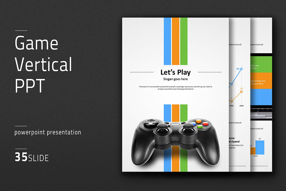 Game Vertical PPT in PowerPoint Templates - product preview 8