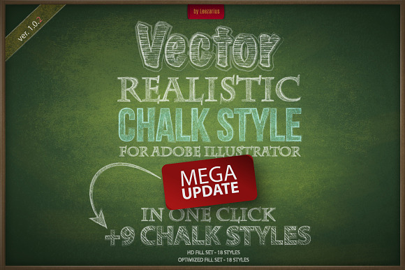 Chalk realistic vector AI style in Photoshop Layer Styles - product preview 3