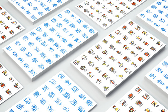 Big Color Line Icons Collection in Contact Icons - product preview 2