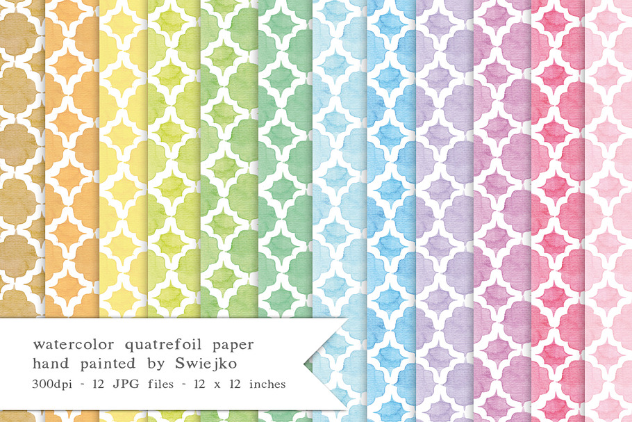 Quatrefoil Watercolor Paper in Illustrations - product preview 8
