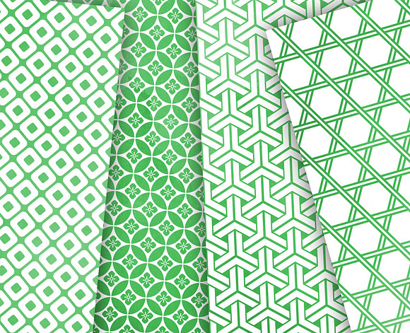 Greenery Watercolor Digital Paper in Patterns - product preview 2