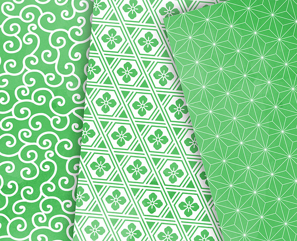 Greenery Watercolor Digital Paper in Patterns - product preview 3