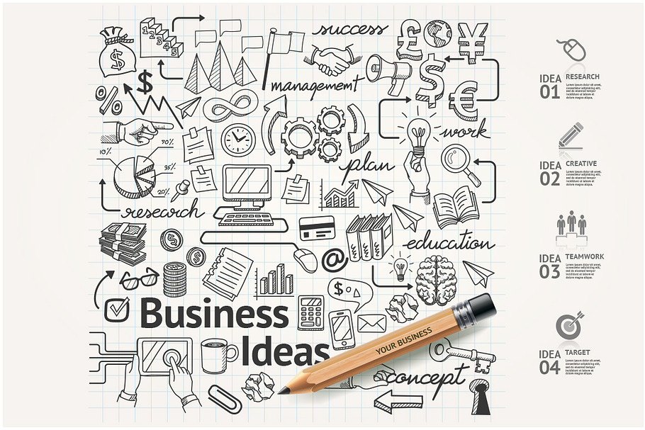 Business Idea Doodles Icons Set. in Business Icons - product preview 8