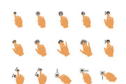 Touchscreen hand gestures