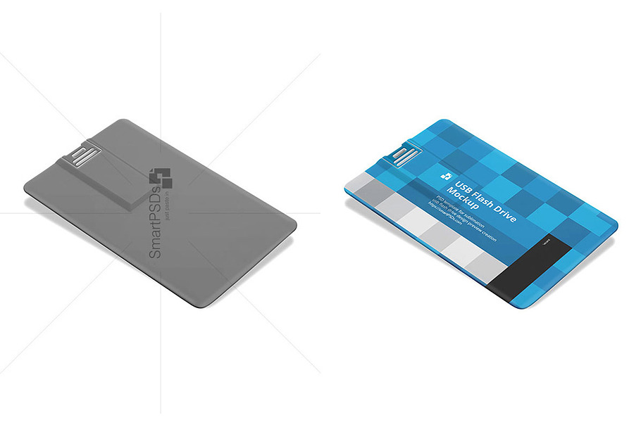 Plastic USB  Flash Card Mockup in Product Mockups - product preview 8