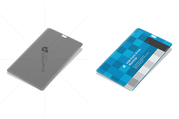 Plastic USB  Flash Card Mockup in Product Mockups - product preview 1