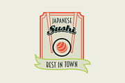 Japanese sushi vector logo