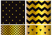Patterns black and gold color